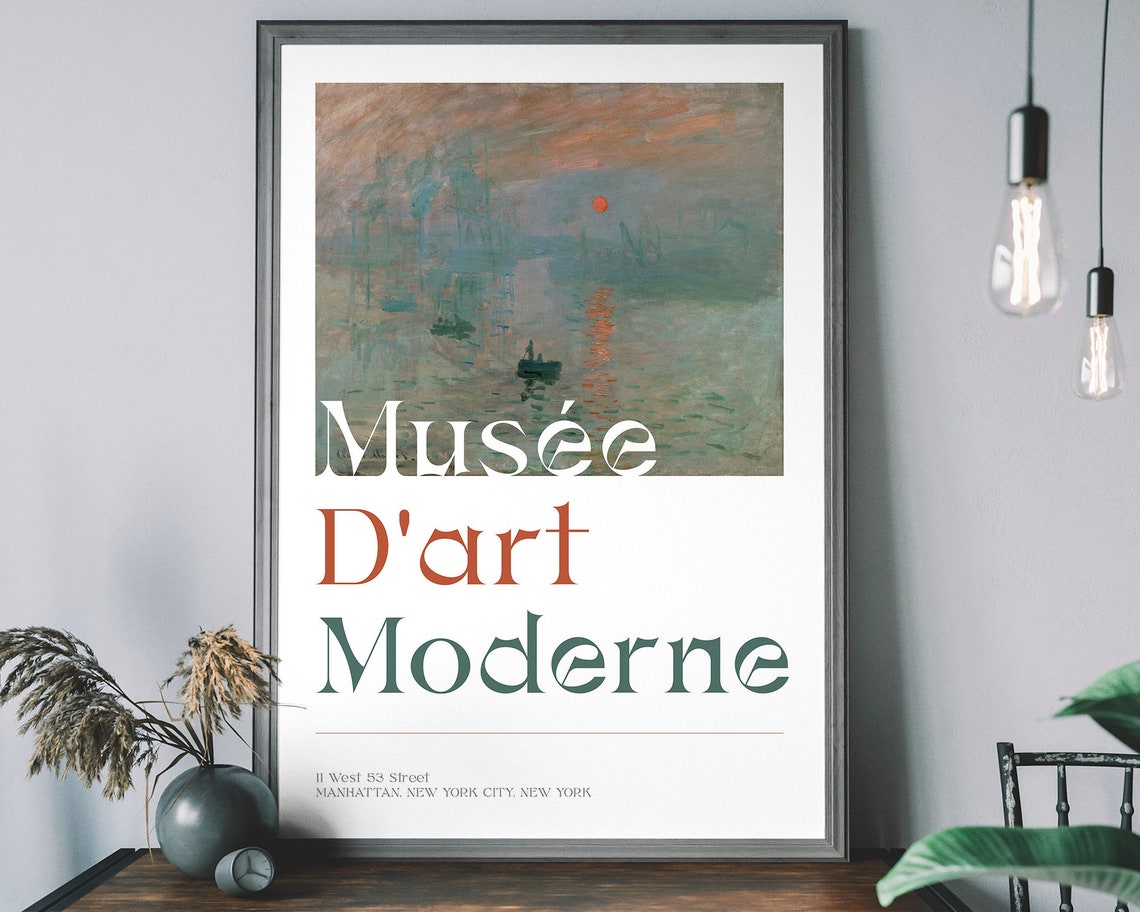 Monet Impression Sunrise Museum Exhibition Gallery Fine Art Poster