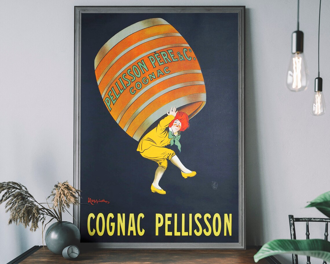 Cognac Pellisson Vintage French Advertising Poster