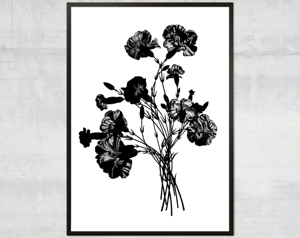 Vintage Bouquet Art Print, Antique Botanical Floral