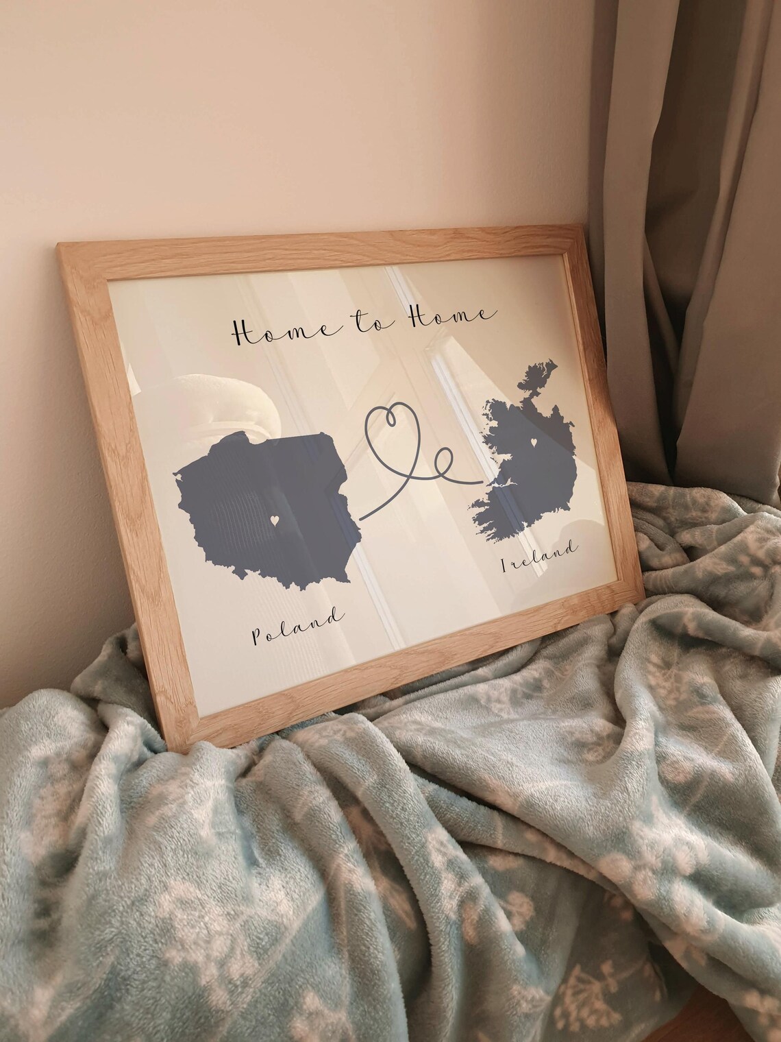 Custom Love Map Couples Gift, Personalized Map Art - Image 2