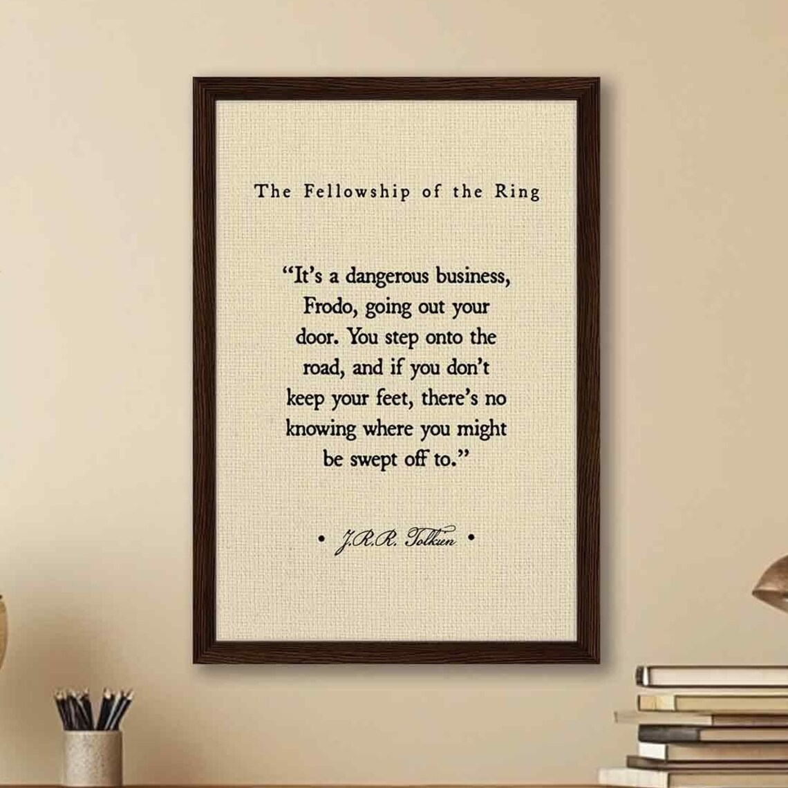 Frodo Tolkien Quote, Vintage Book Page Wall Art