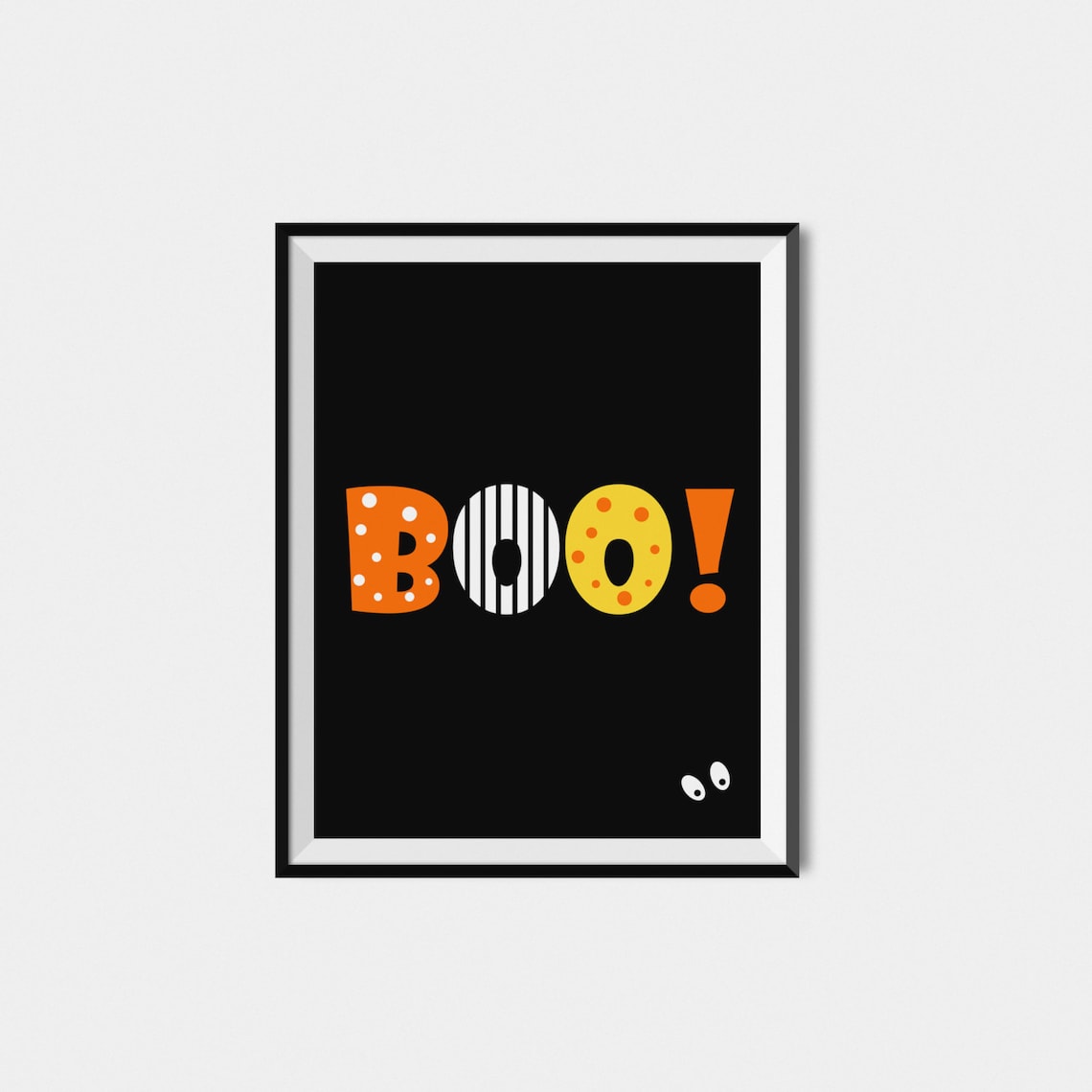 Halloween Boo Sign Poster, Halloween Wall Decor
