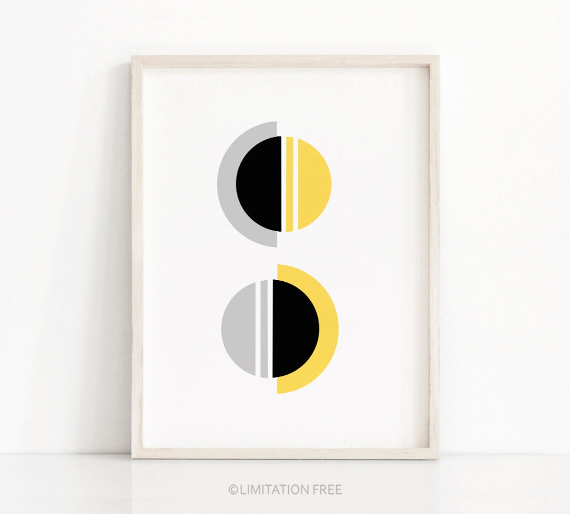 Abstract Geometric Modern Art Print, Modern Wall Decor