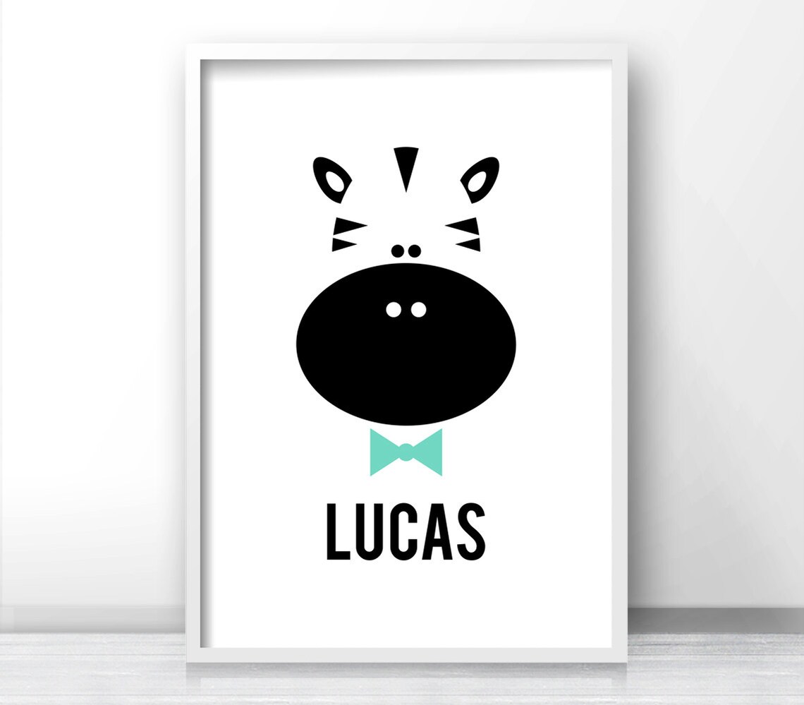 Name Nursery Print, Personalized Kids Room Art - Image 3