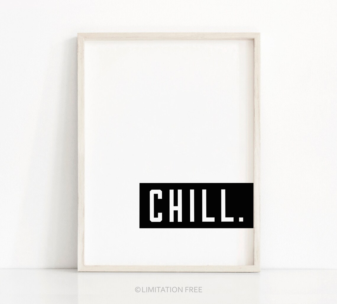 Instant Art Modern Minimalist Typography Art Print