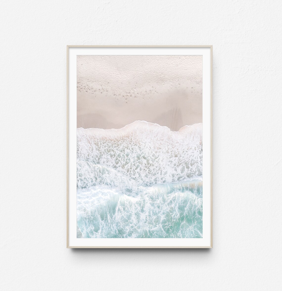Ocean Waves Art Print, Coastal Beach Poster