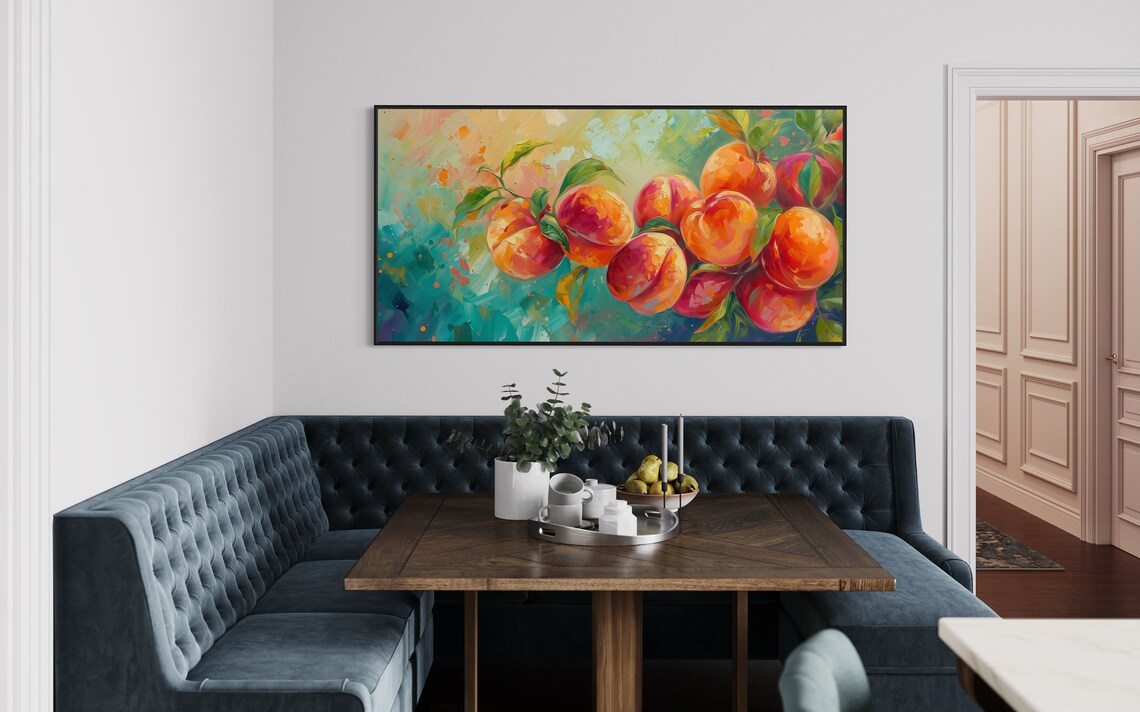 Just Peachy Peach Tree Fruit Painting Art Print - Image 4