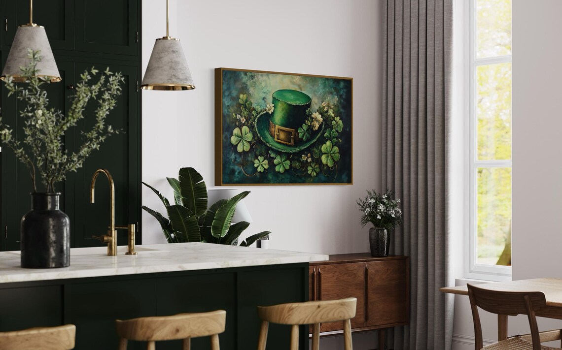 Green Leprechaun Hat, St. Patrick's Day Art Print - Image 4