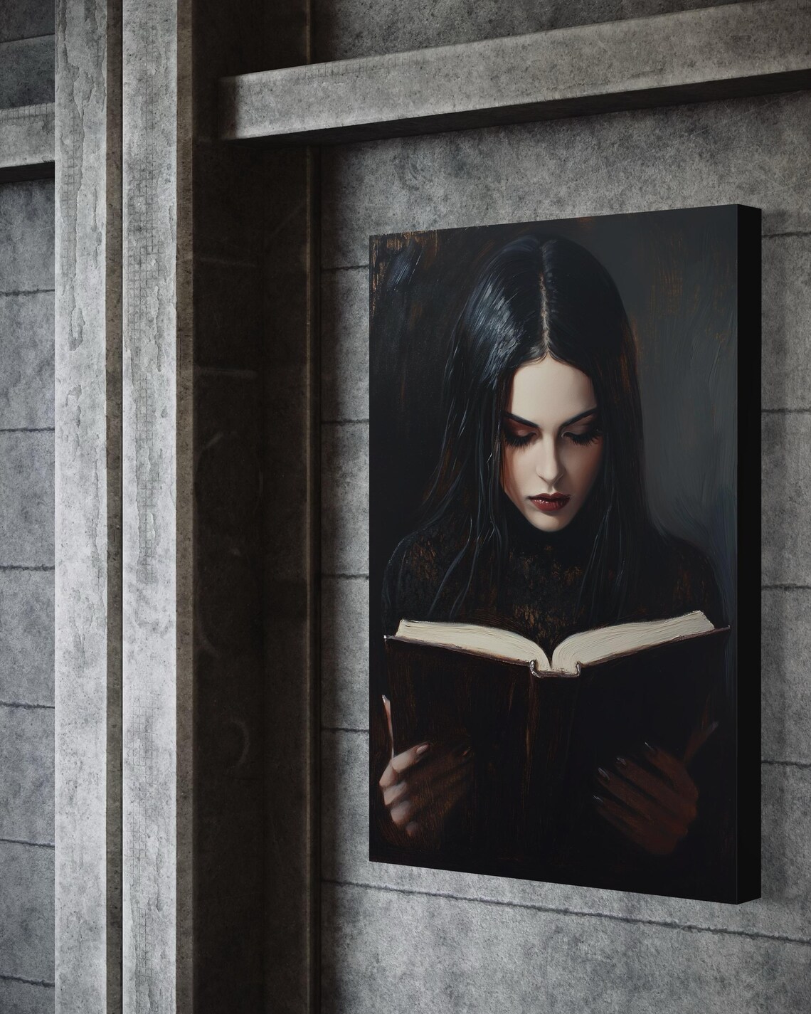Dark Academia Reading Gothic Literary Wall Art - Image 4