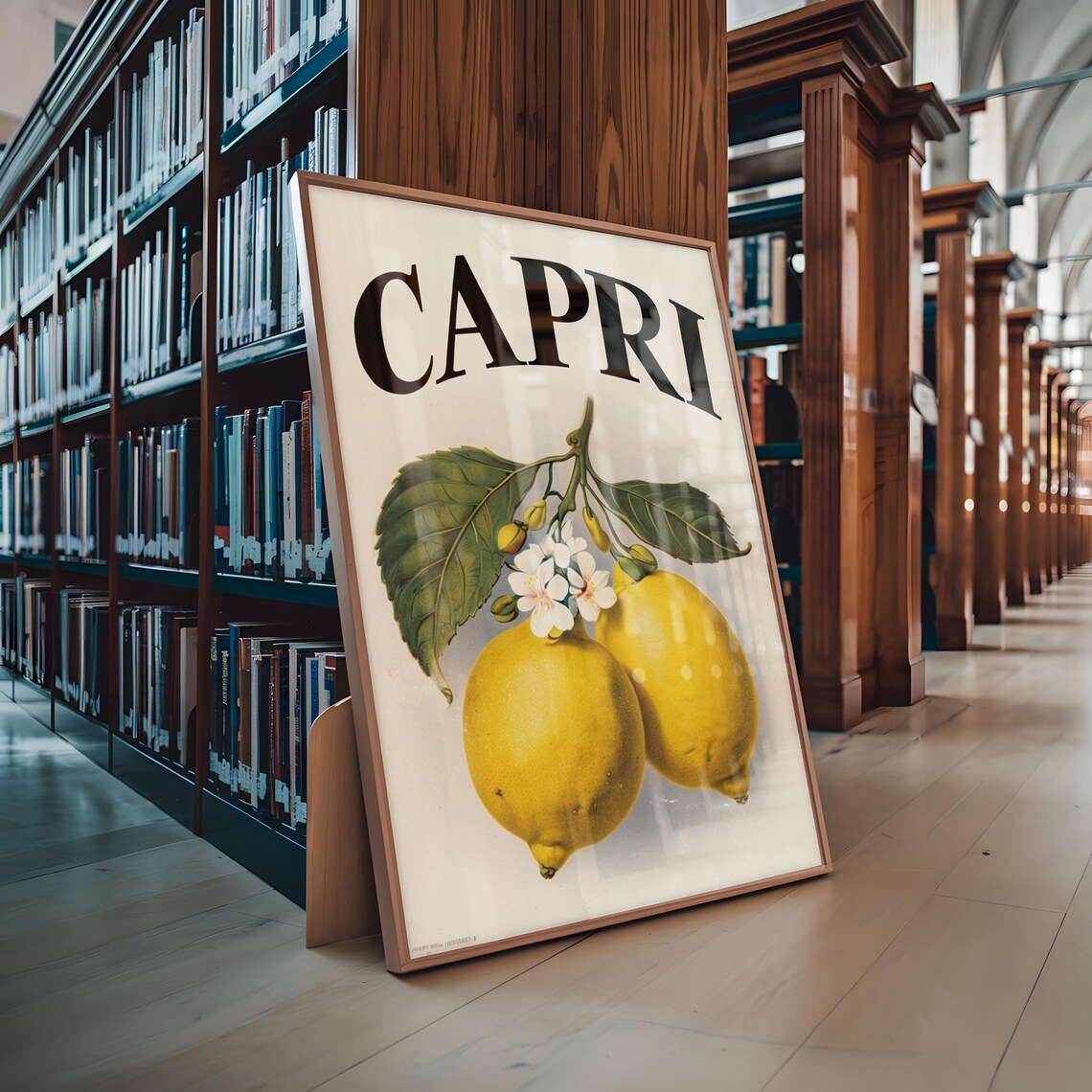 Vintage Capri Lemon Poster, Luxury Decor - Image 5