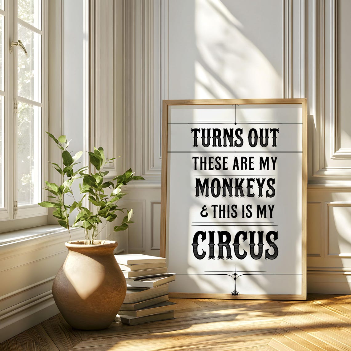 My Monkeys Circus, Funny Typography Art Print - Image 2