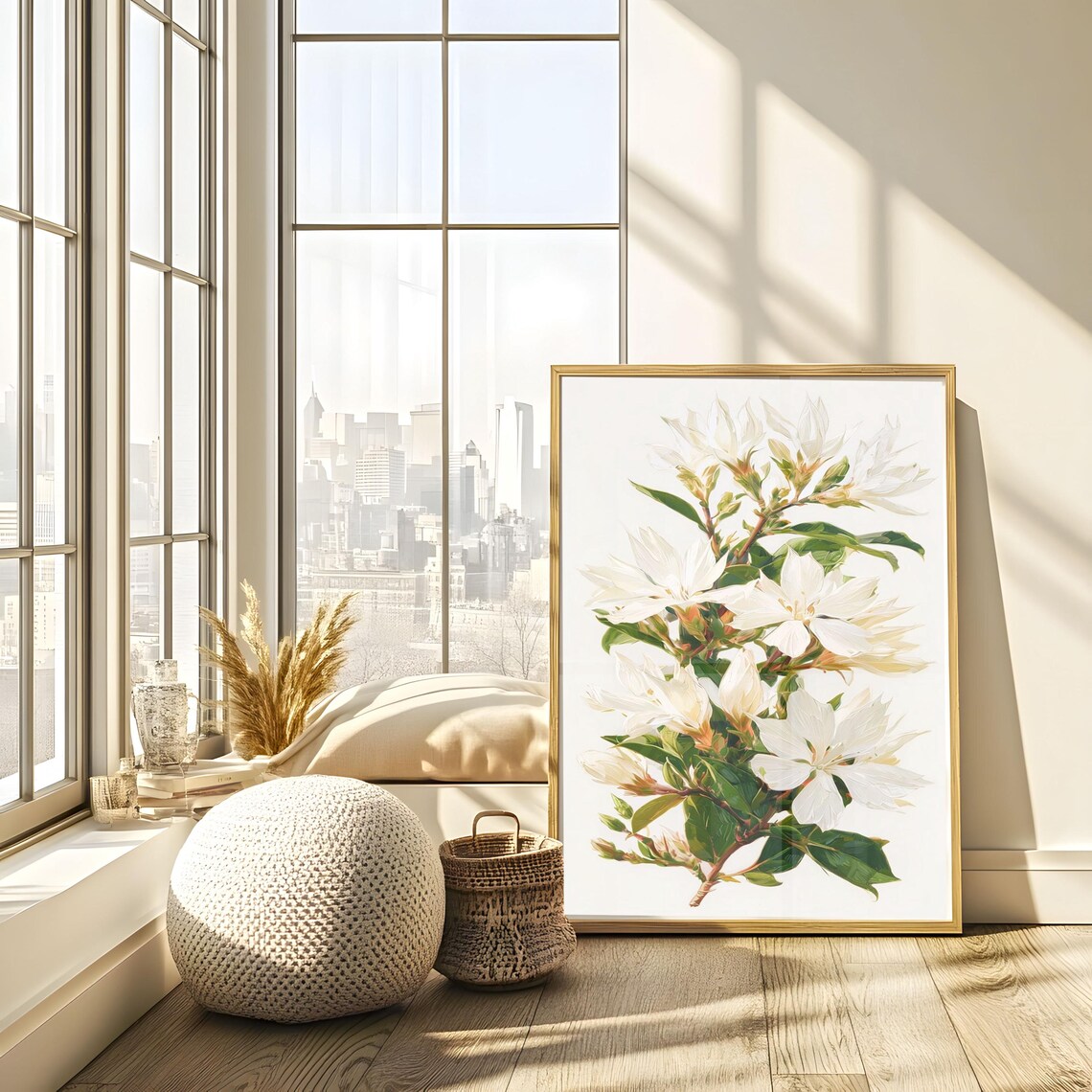 Vintage White Flowers, Rustic Home Decor - Image 2
