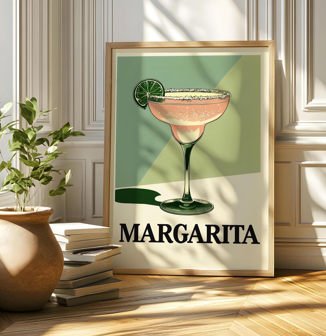 Retro Margarita Cocktail Poster, Bar Lovers Gift - Image 2