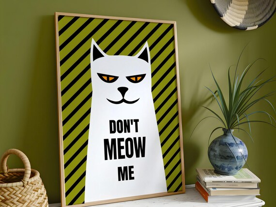 Purr Fectly Cat Poster, Animal Lovers