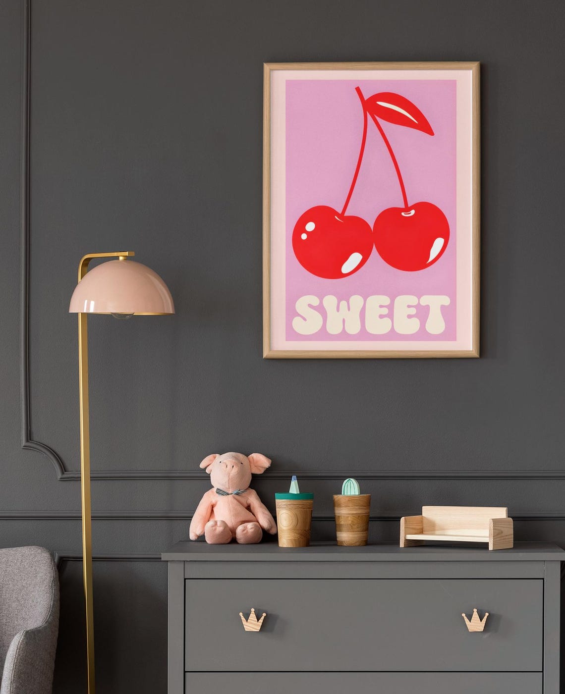 Sweet Cherries Retro Poster - Image 4