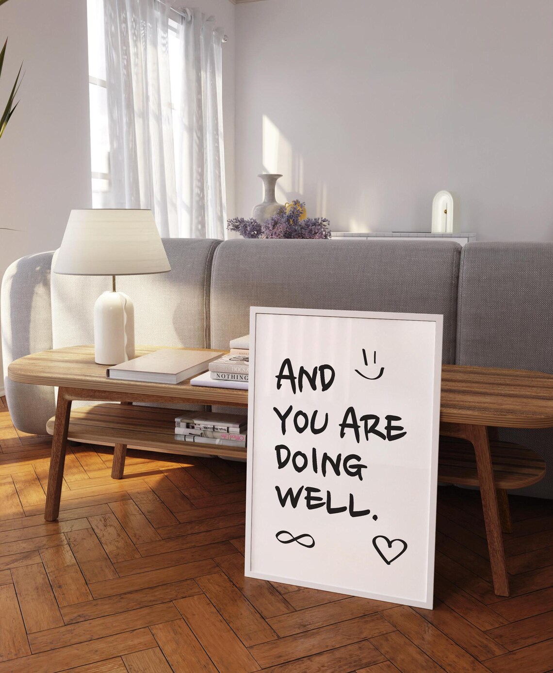And You Are Doing Well Handwritten Encouragement Quote Poster - Image 4