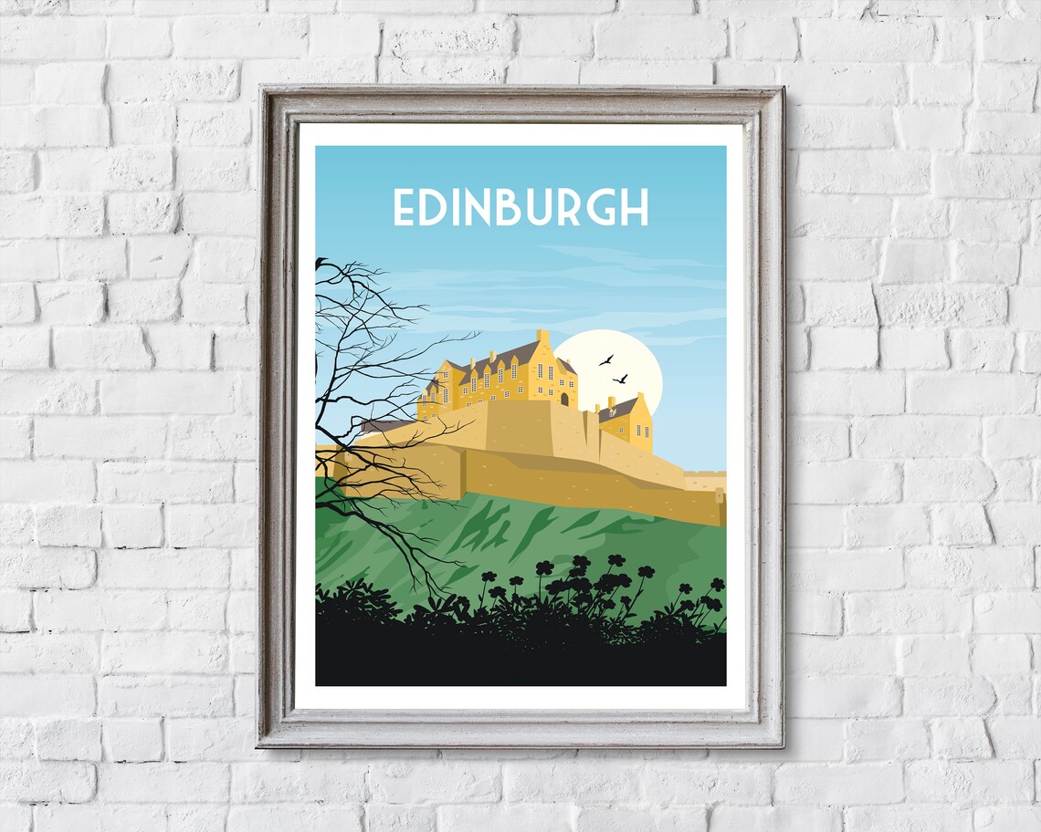 Edinburgh Retro Travel Poster, Scotland Travel Print - Image 2
