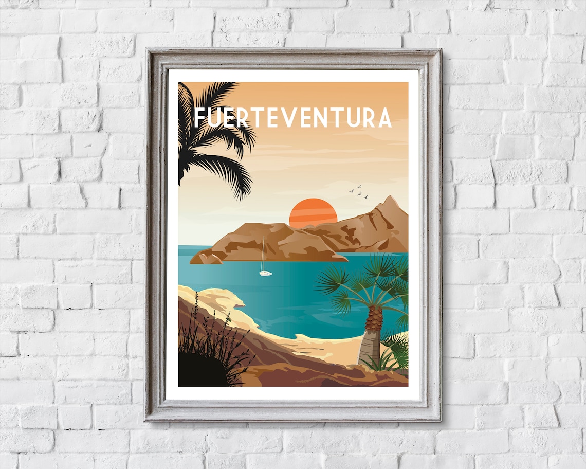 Fuerteventura Travel Poster, Canary Islands Print - Image 2