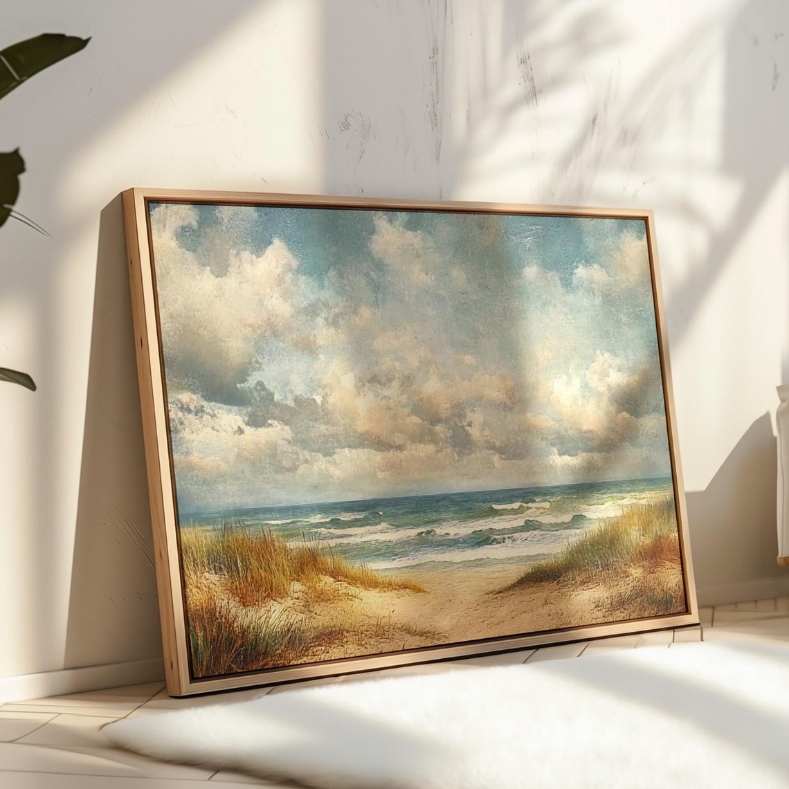 Sandy Dune Path Leading To Ocean Beach Grass Coastal Landscape Poster