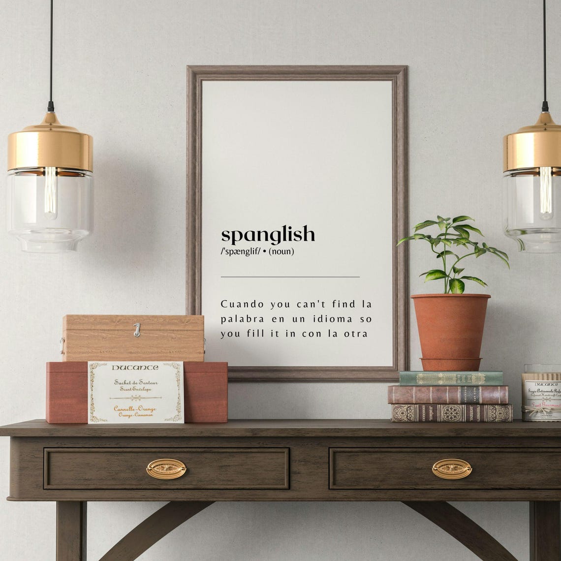 Spanglish Definition Poster For Spanish Teacher Bilingual Classroom Wall Decor Funny Gift For Teacher - Image 2