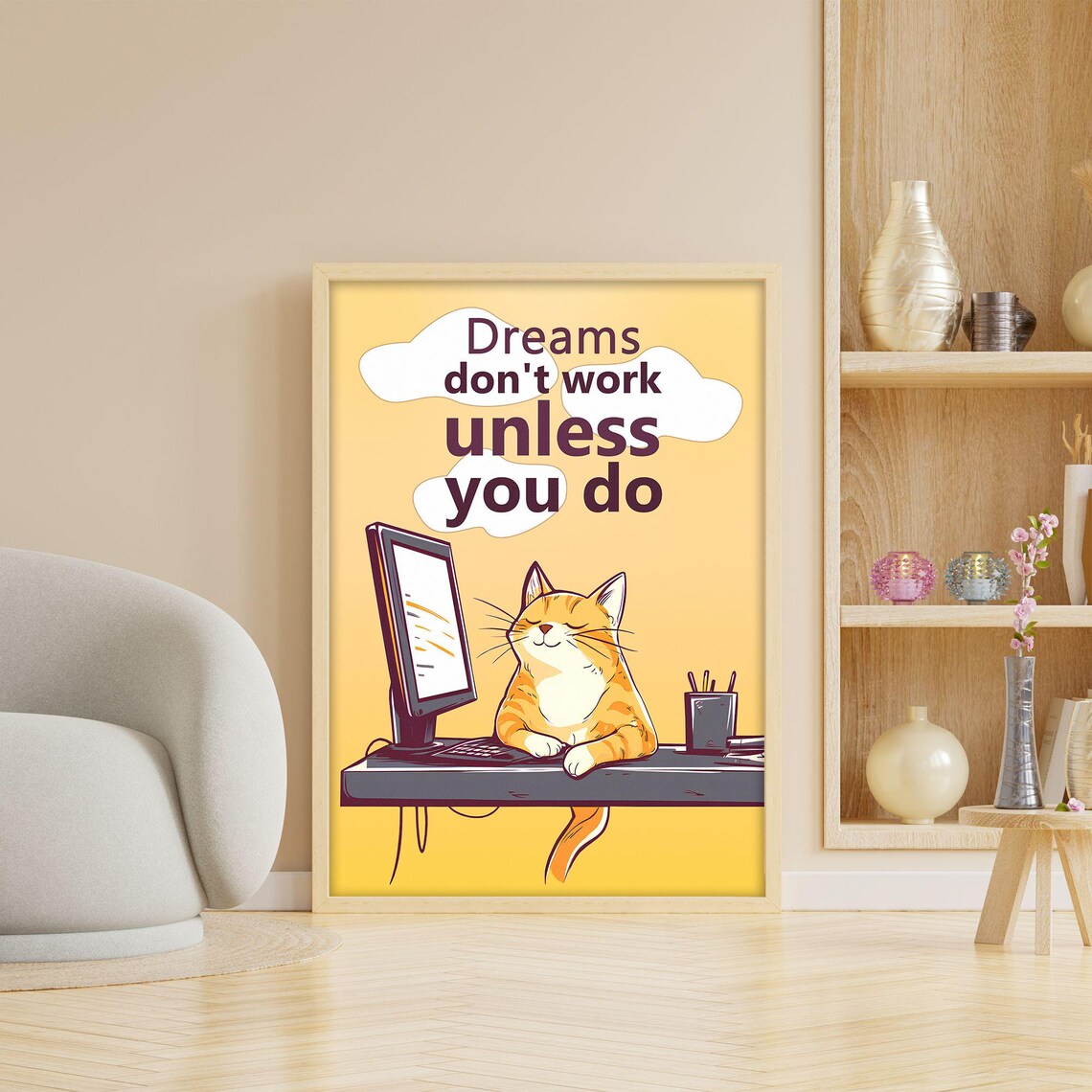 Motivational Cat Poster, Positive Daily Affirmation - Image 3