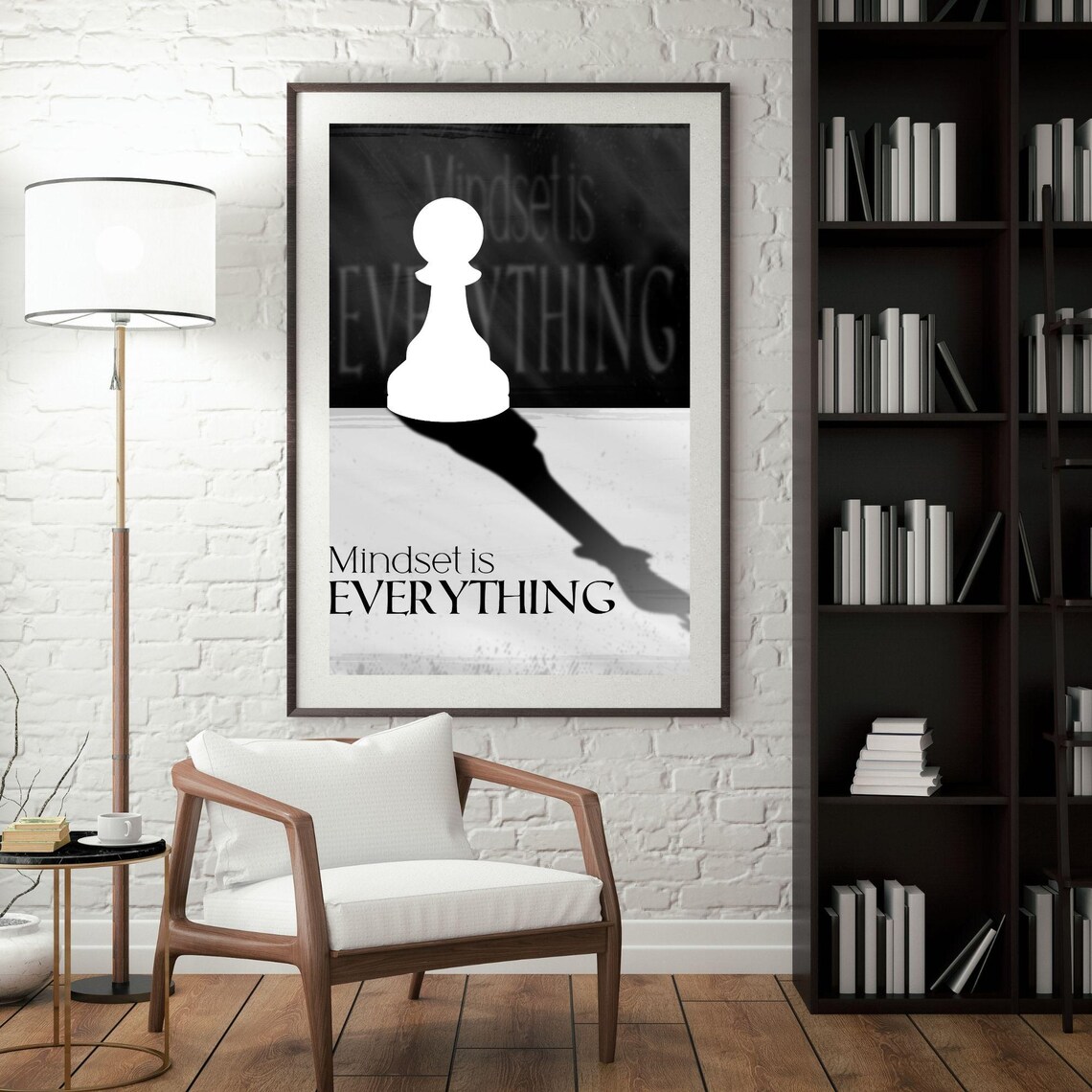 Mindset Is Everything, Minimalist Business Motivation Poster - Image 3