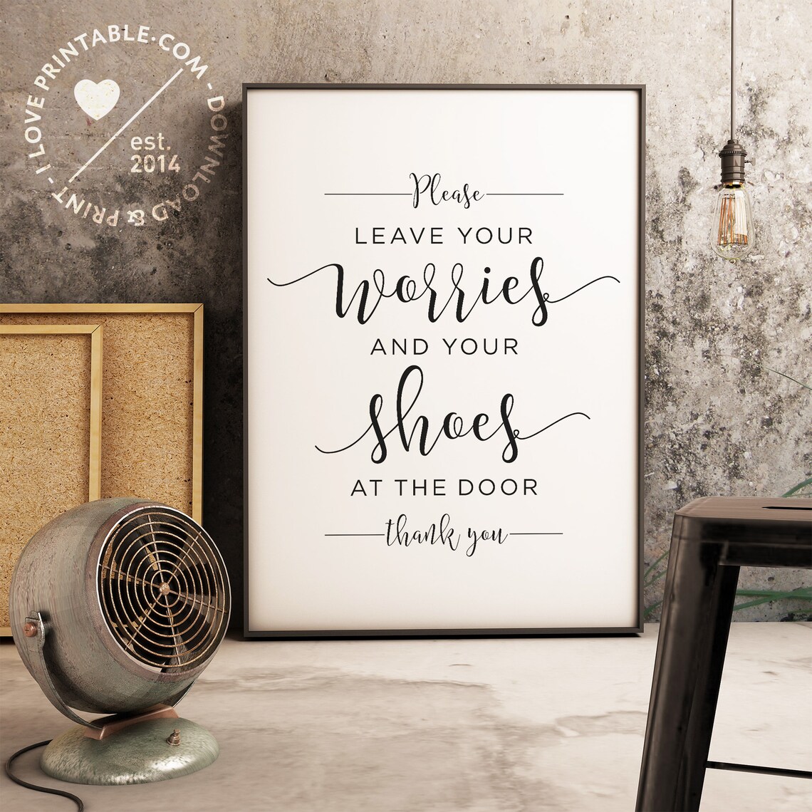 Please Leave Your Worries And Shoes At The Door Entryway Poster - Image 2