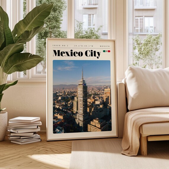 Mexico City Mexico Downtown Tower Aerial Urban Skyline Poster