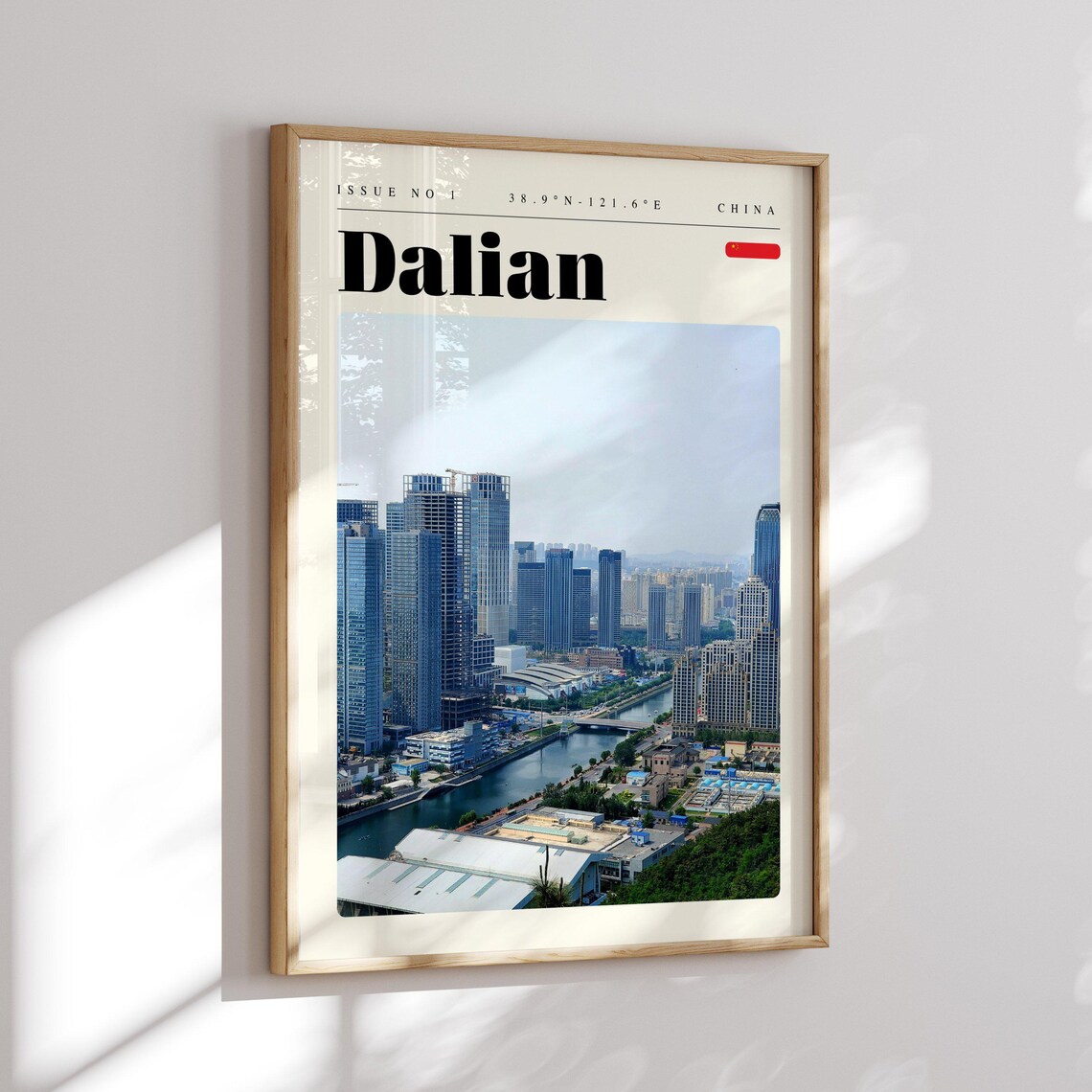 Dalian China Modern Skyline River Harbor Cityscape Travel Poster - Image 2
