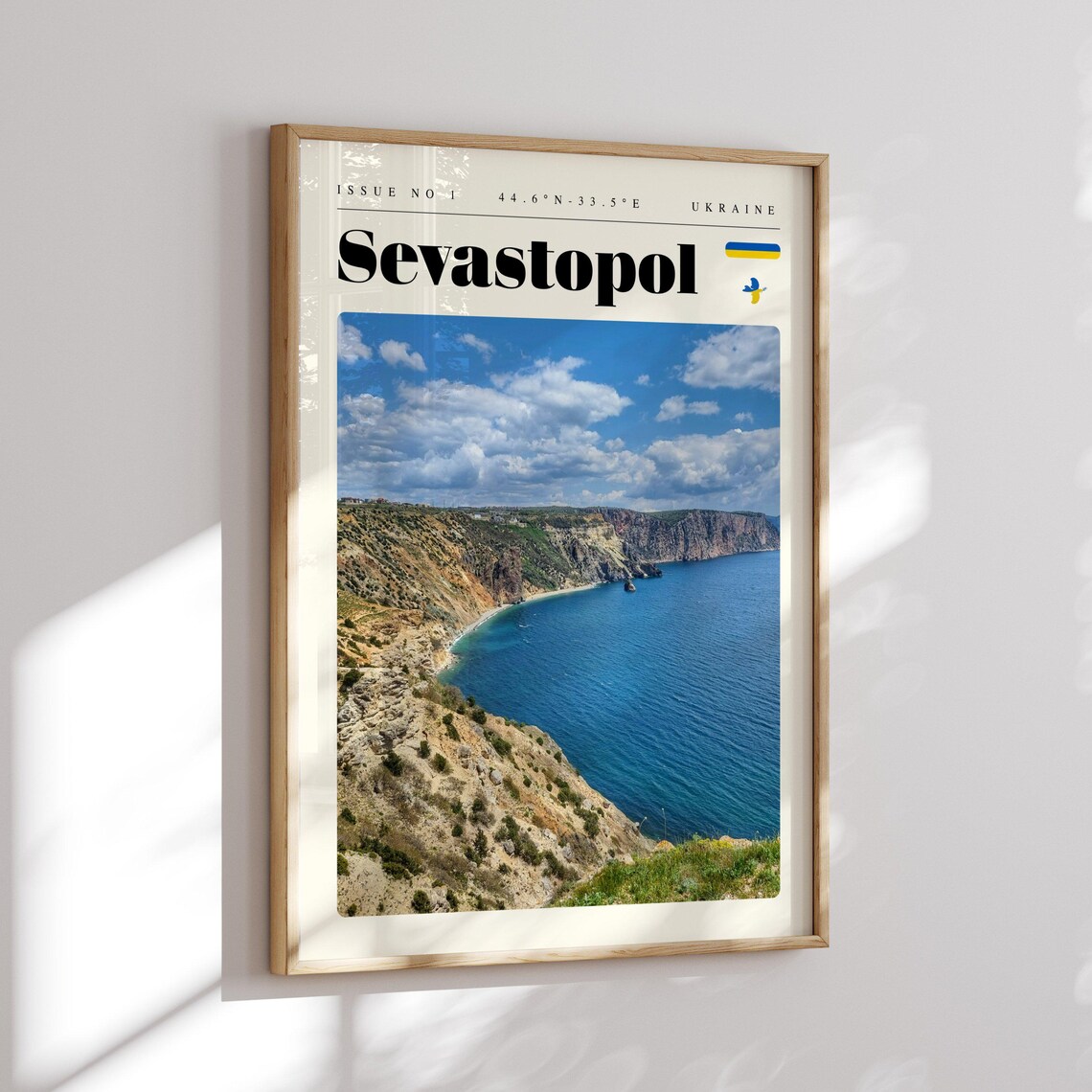 Sevastopol Ukraine Rocky Coastline Turquoise Sea Travel Poster - Image 2
