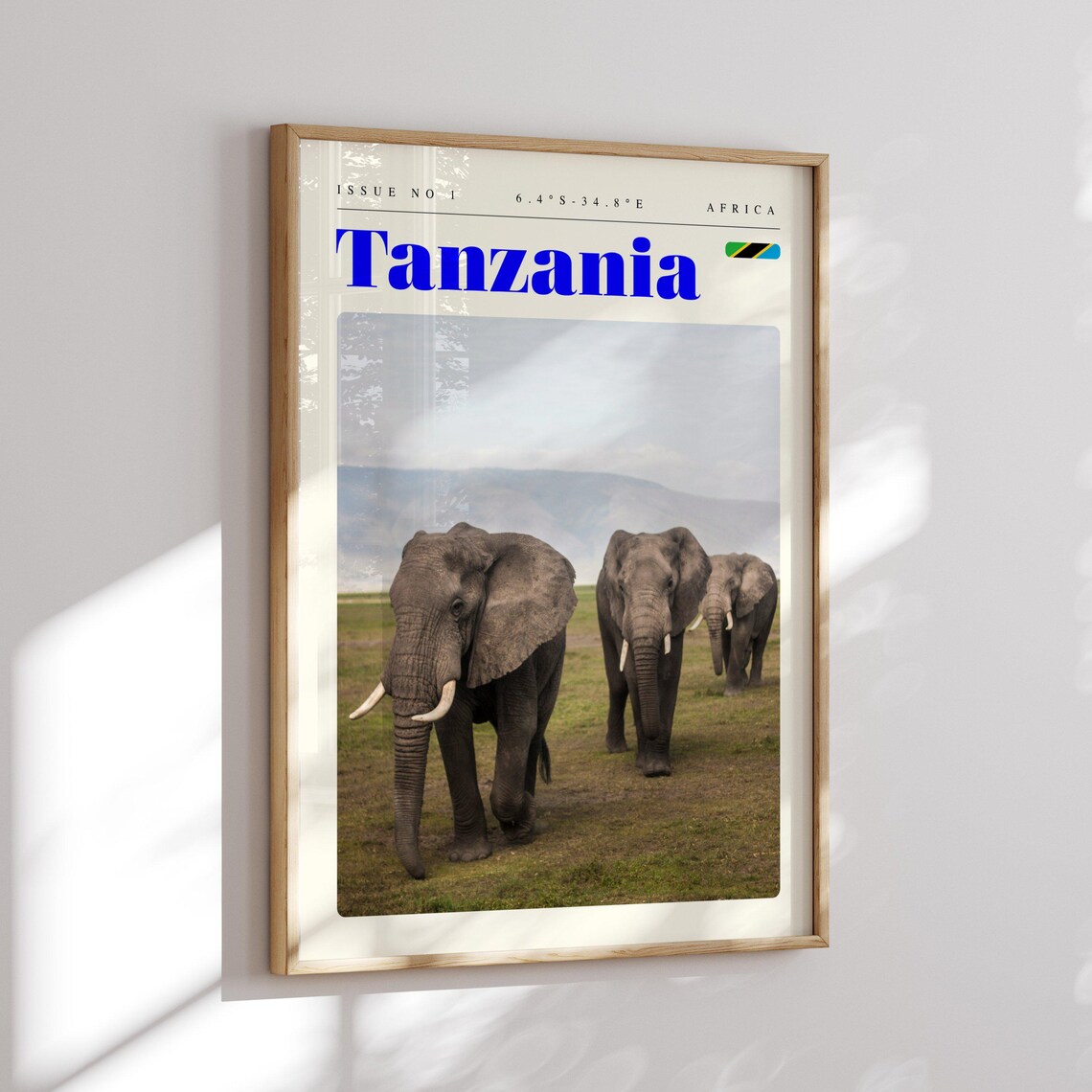 Tanzania Africa Elephant Safari Savanna Travel Photography Poster - Image 2