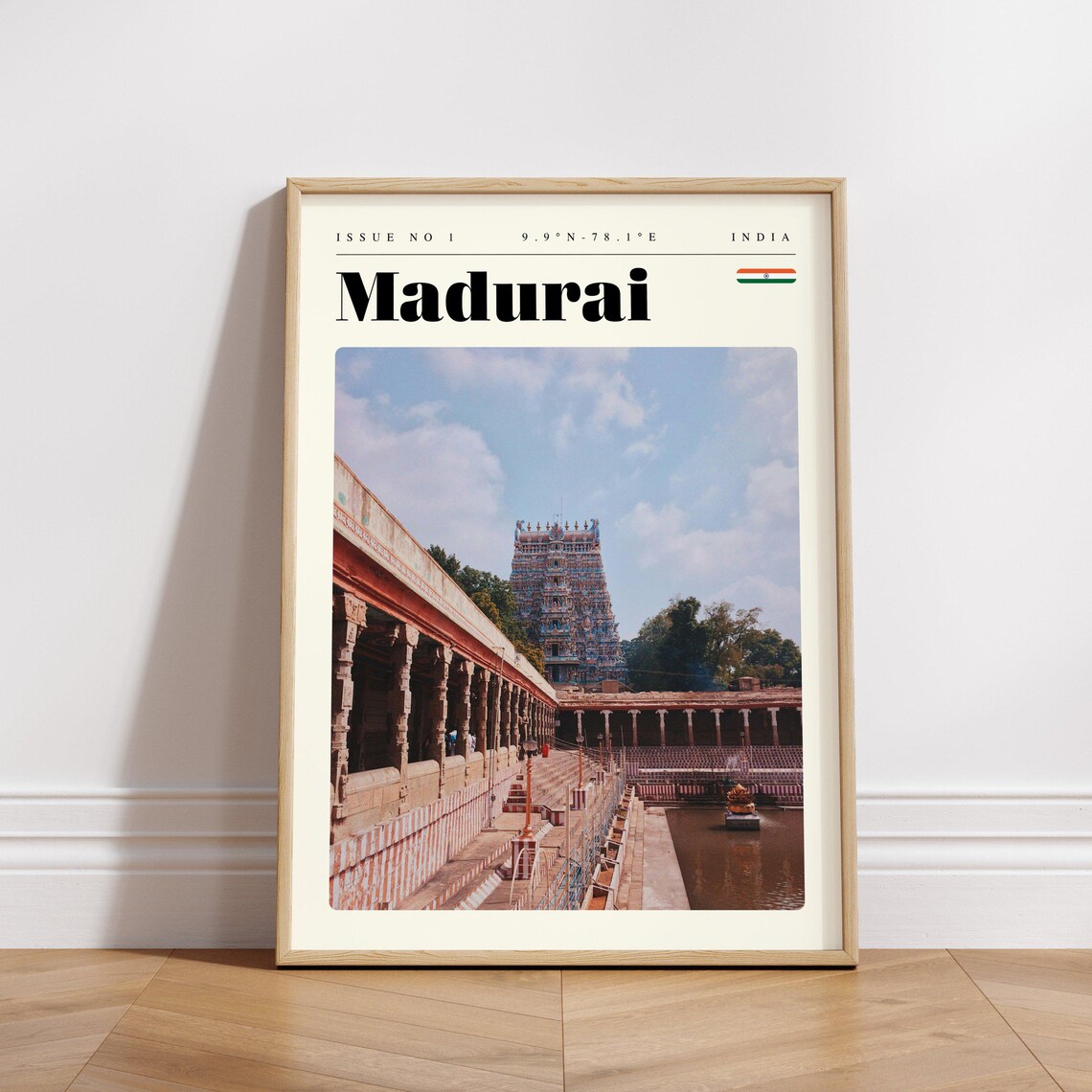 Madurai India Meenakshi Temple Tower Sacred City Travel Poster - Image 3