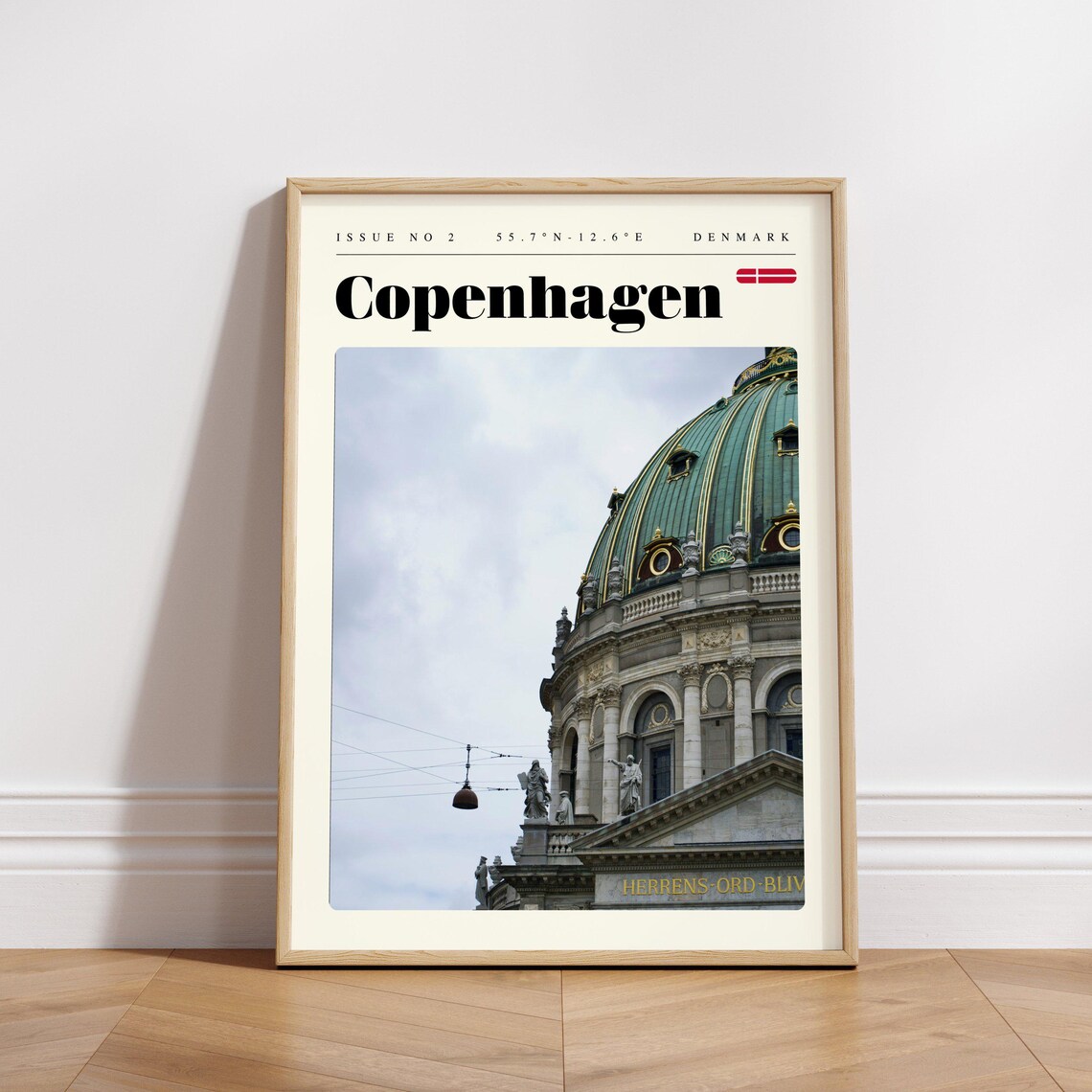 Copenhagen Denmark Marble Church Dome Photography Travel Poster - Image 3