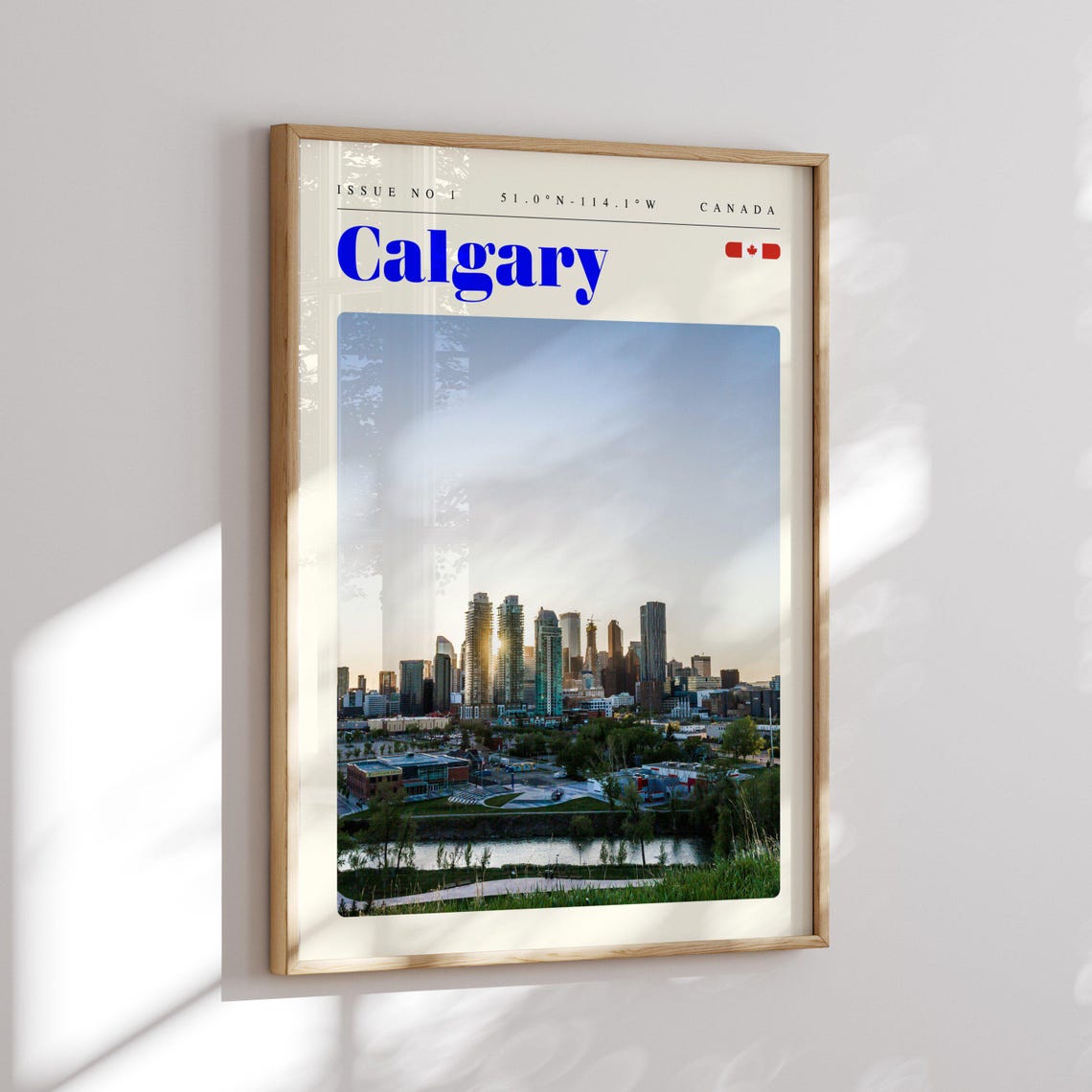 Calgary Downtown Golden Hour Canada Issue 1 Retro Travel Poster - Image 2
