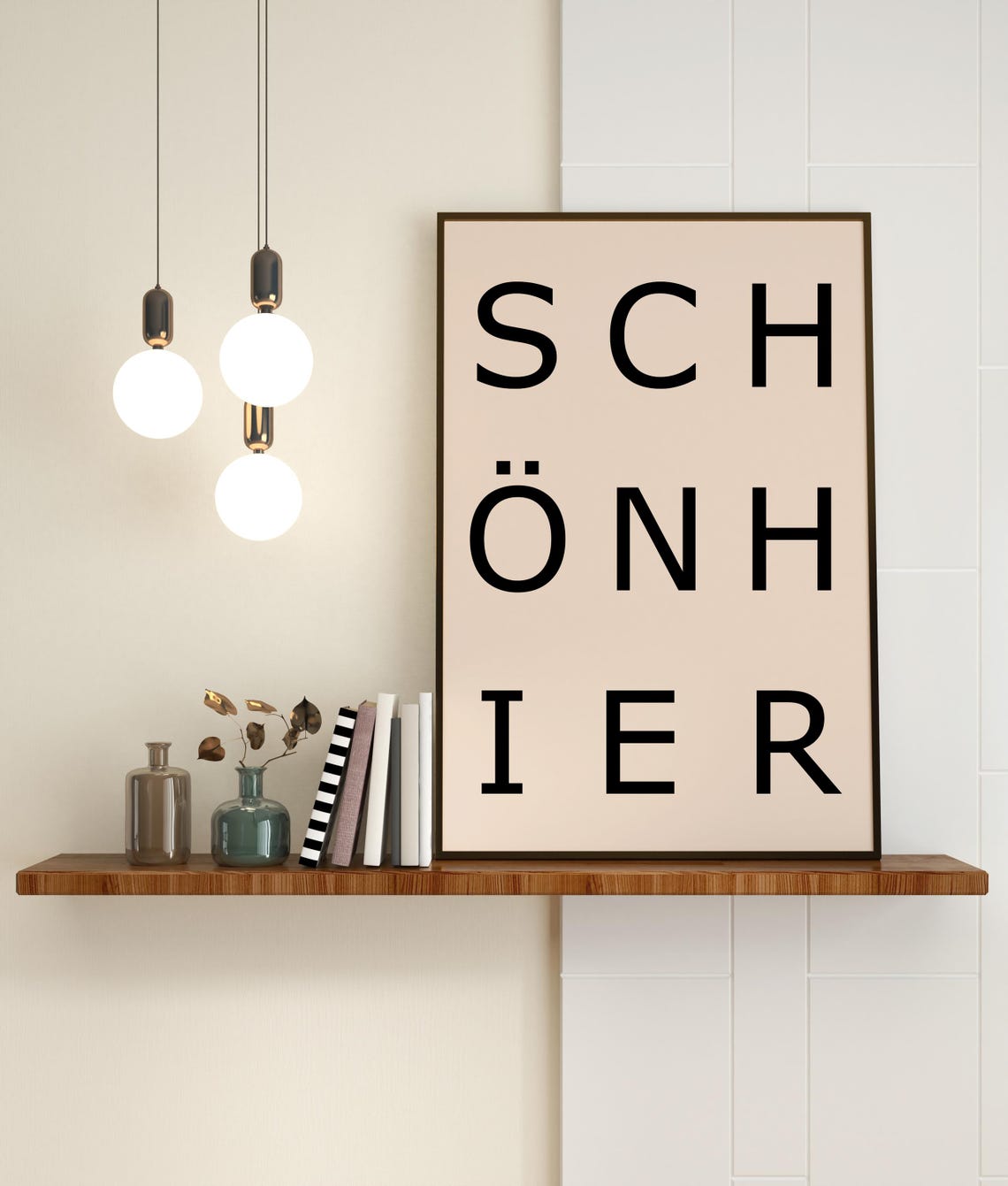 Schön Hier Beige Background Typography Home Welcome Wall Art - Image 2