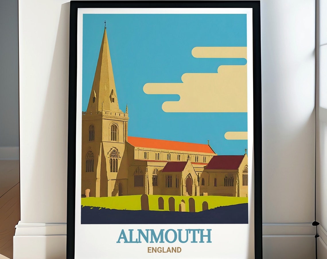 Alnmouth Travel Art St John The Baptist Church Art And Posters St John The Baptist Church Decor Alnmouth Poster Alnmouth Prints