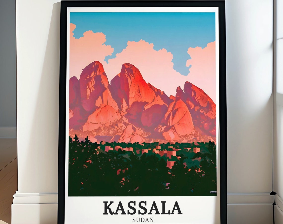 Kassala Sudan Red Granite Peaks Taka Mountains Sunset Poster