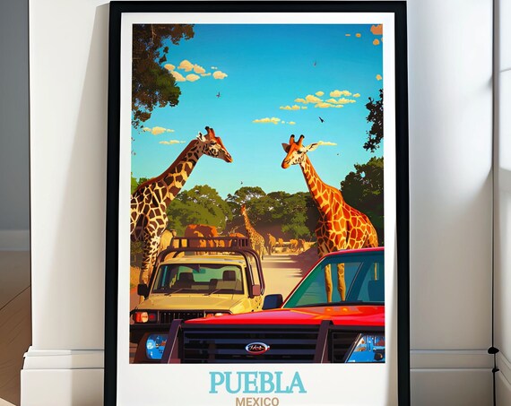 Puebla Travel Posters Africam Safari Decor Puebla Prints And Africam Safari Art Africam Safari Posters For Your Home Decor