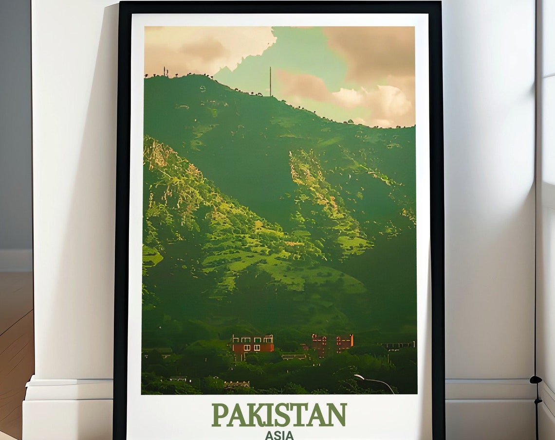 Pakistan Travel Poster Margalla Hills And Pakistan Artworks Pakistan Posters And Margalla Hills Decor Pakistan Art Prints