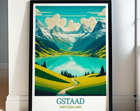 Gstaad Wall Art Lake Lauenen Art Lake Lauenen Gift Lake Lauenen Print Staad Decor Gstaad Print Gstaad Gift Gstaad Art C Ollection