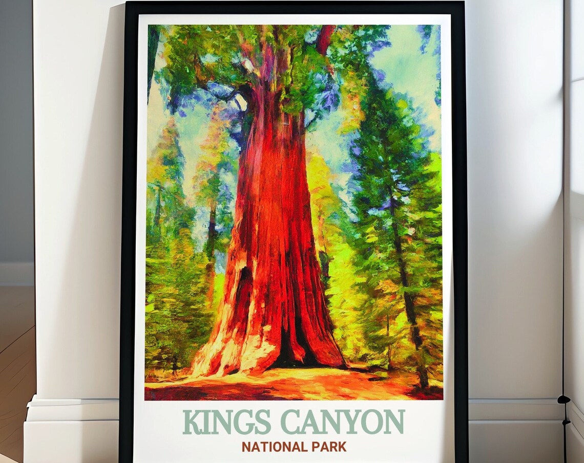 Kings Canyon National Park Giant Sequoia Redwood Tree Poster