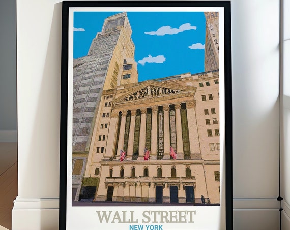 Wall Street, New York Stock Exchange Travel Poster
