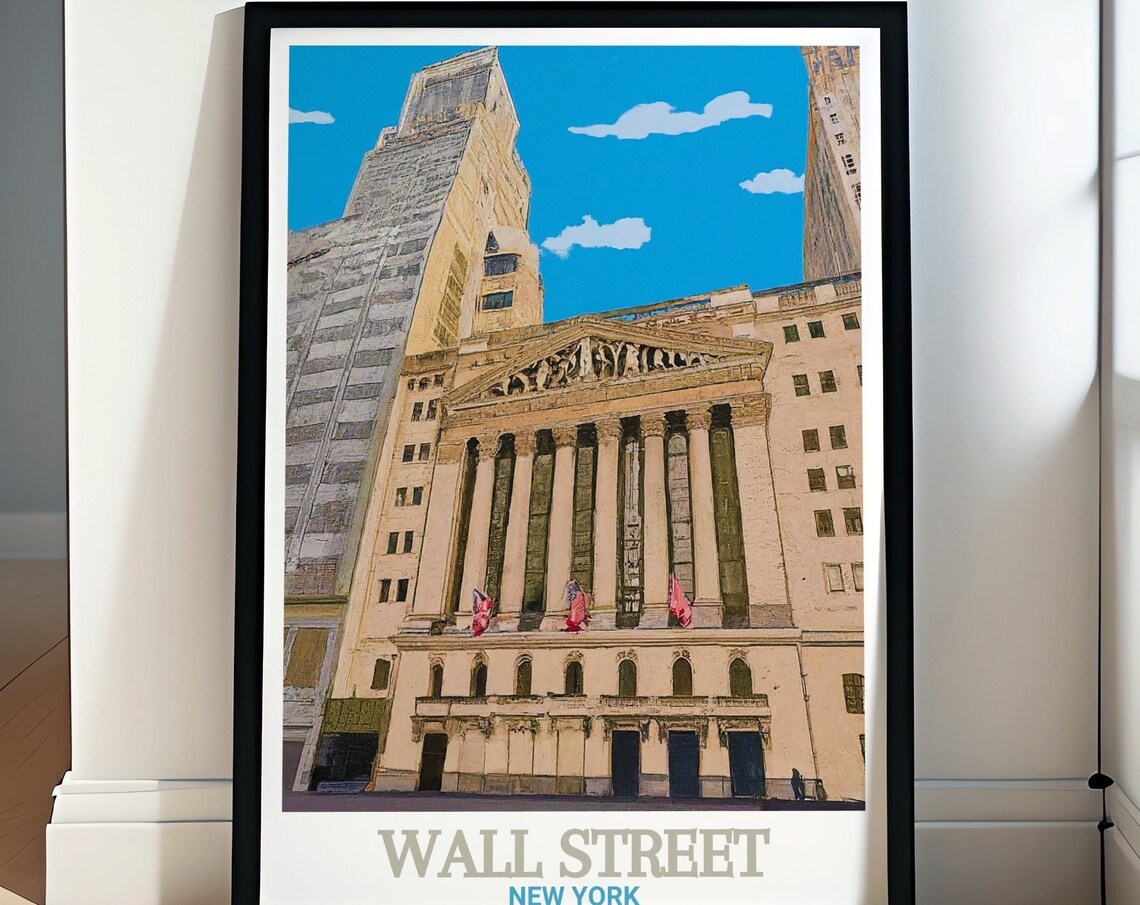 Wall Street, New York Stock Exchange Travel Poster