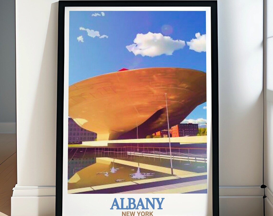 The Egg Performing Arts Center Albany Under a Blue Sky Poster