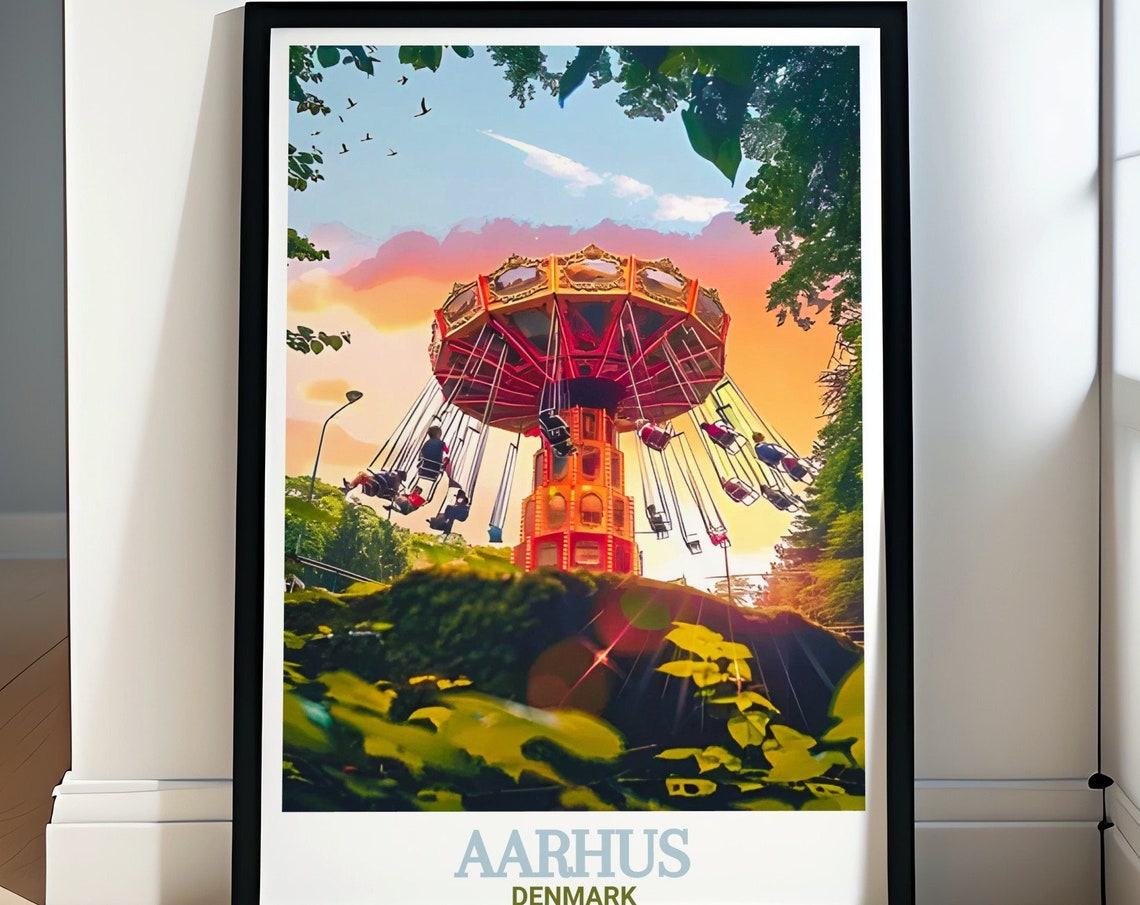 Aarhus Travel Print Tivoli Friheden Prints For Your Home Aarhus Travel Posters And Tivoli Friheden Arttivoli Friheden Travel Posters