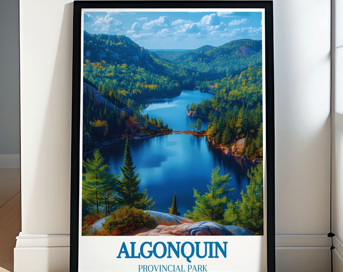 Algonquin Provincial Park Lake Wilderness Ontario Travel Poster