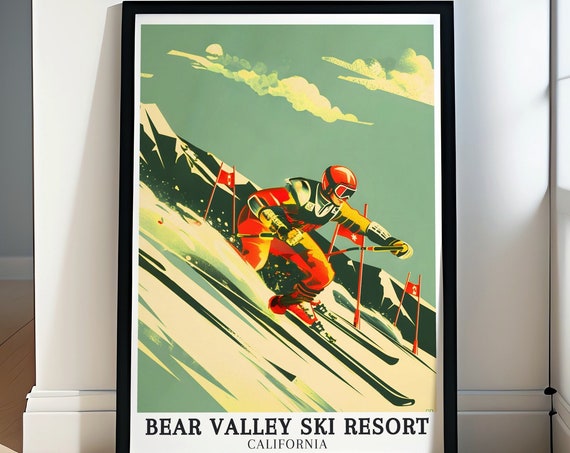 Bear Valley Ski Resort Wall Art Blue Run Nastar Course And Bear Valley Art Blue Run Nastar Course Poster Bear Valley Ski Resort Decor