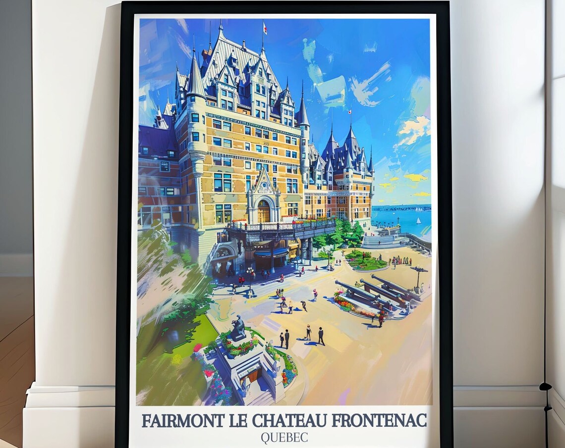 Fairmont Le Château Frontenac Quebec Castle River Travel Poster