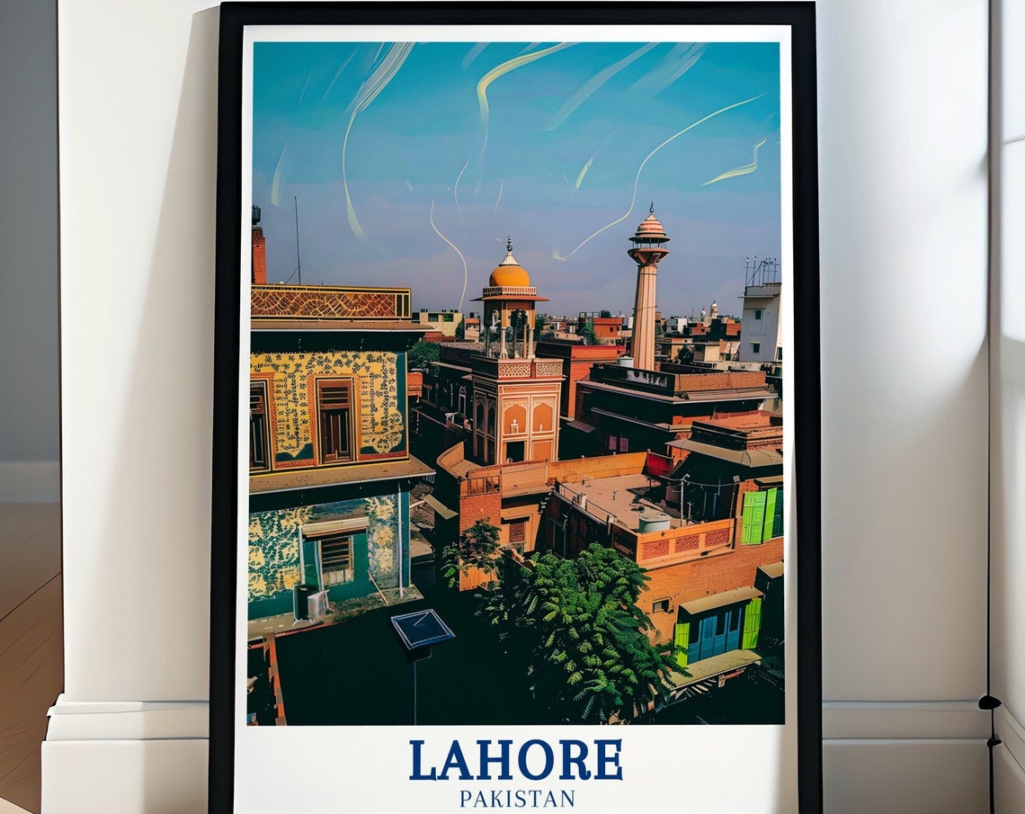 Lahore Travel Art Collection Lahore Bazaar Travel Wall Art Lahore Scenic Posters Walled City Of Lahore Travel Art