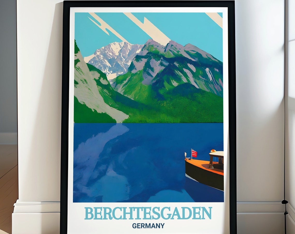 Berchtesgaden Travel Print Knigssee Art Knigssee Decor And Berchtesgaden Travel Art Germany Travel Gifts Knigssee Travel Poster